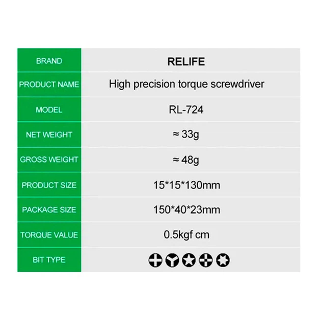 Викрутка Relife RL-724 - 501827 - зображення 3