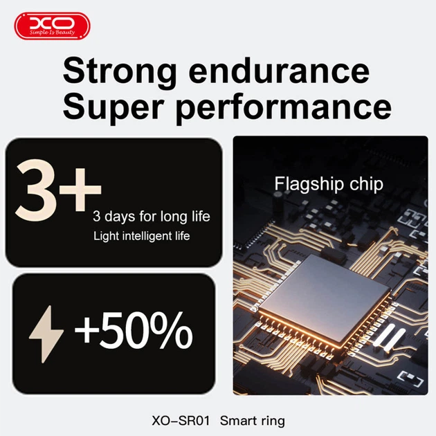 Смарт-кольце XO RS01 Smart Ring, Черный - 593549 - Фото 2 Смарт-кольце XO RS01 Smart Ring, Черный - 593549 - изображение 2