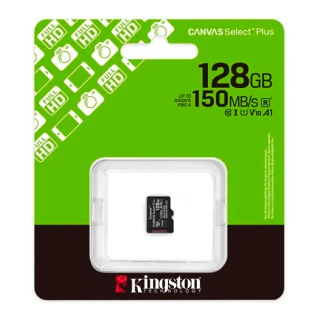 Карта памяти Kingston Canvas Select Plus microSDXC UHS-1 Gen3, 128 Гб. - 652065 - Фото 2 Карта памяти Kingston Canvas Select Plus microSDXC UHS-1 Gen3, 128 Гб. - 652065 - изображение 2