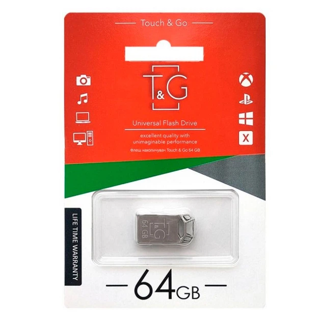 USB Flash T&G Metal 110, 64 Гб., Срібний - 318935 - Фото 1 USB Flash T&G Metal 110, 64 Гб., Срібний - 318935 - зображення 1