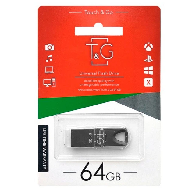 USB Flash T&G Metal 117, 64 Гб., Чорний - 318938 - Фото 1 USB Flash T&G Metal 117, 64 Гб., Чорний - 318938 - зображення 1