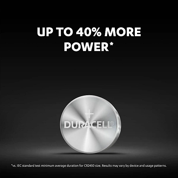 Батарейки Duracell CR 2430 Lithium 3V літієві кнопкові (таблетка) 2 шт для ваг, брелка сигналізації, годинника - зображення 2