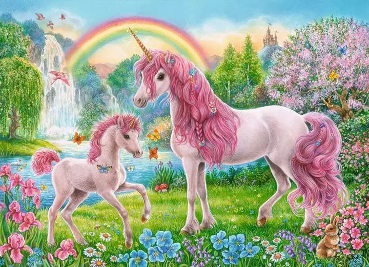 Пазл Ravensburger Магічні єдинороги набір 4 x 100 елементів 05654 (4005556056545) - зображення 5