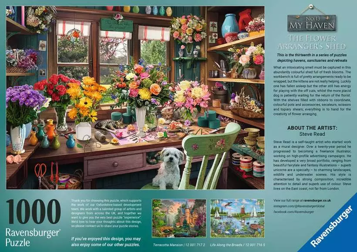 Пазл Ravensburger Квітковий магазин 1000 елементів 12001722 (4005555017226) - зображення 4