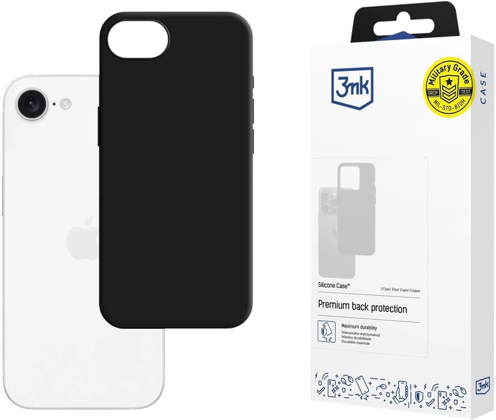 Панель 3MK Silicone Case для Apple iPhone 16E Black (5903108562911) - зображення 2