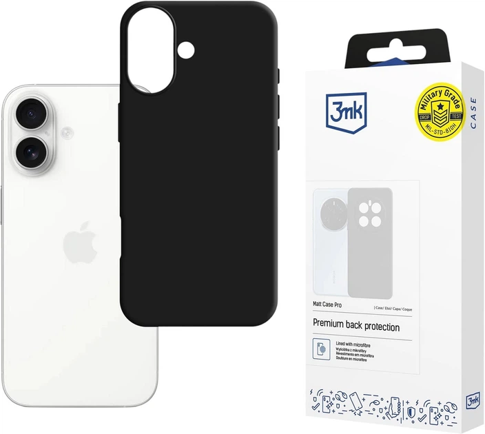Панель 3MK Matt Case для Apple iPhone 17 Black (5903108664806) - зображення 2