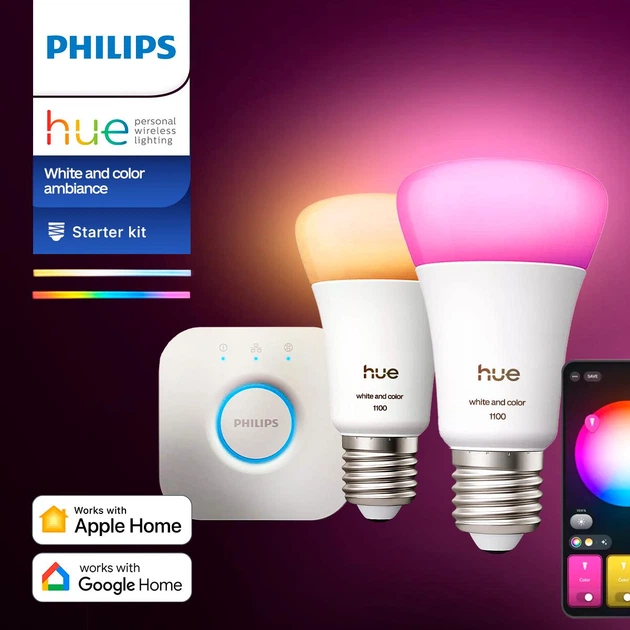 Philips Hue White & Color E26 1600lm×2 Philips Hue White & Color E26 1600lm×2 【公式通販】