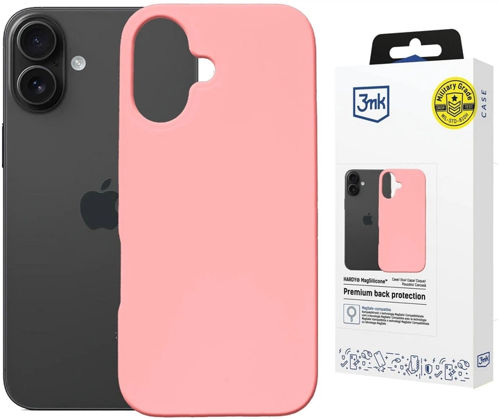 Панель 3MK Hardy MagSilicone для Apple iPhone 16 Pink (5903108661966) - зображення 2