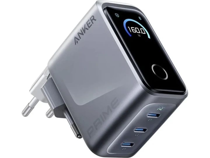 Сетевого зарядного пристрою ANKER GaNPrime 160W PD3.1 Silver (A2687341) - зображення 2