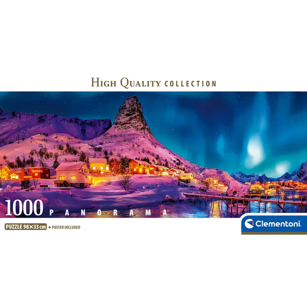 Пазл Clementoni: High Quality Collection — Colorful Night over Lofoten / Барвиста ніч над Лофотенськими островами (1000 елементів) — 39870 - зображення 2