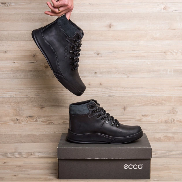 Зимние кожаные спортивные ботинки, кроссовки на меху Nubuck Black 41 (арт. 39113747) - изображение 5