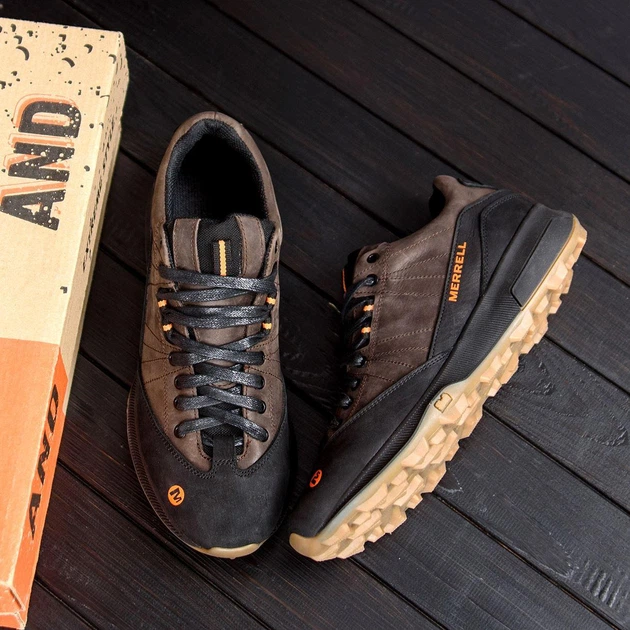 Мужские кожаные кроссовки Intercept Brown 45 - изображение 2