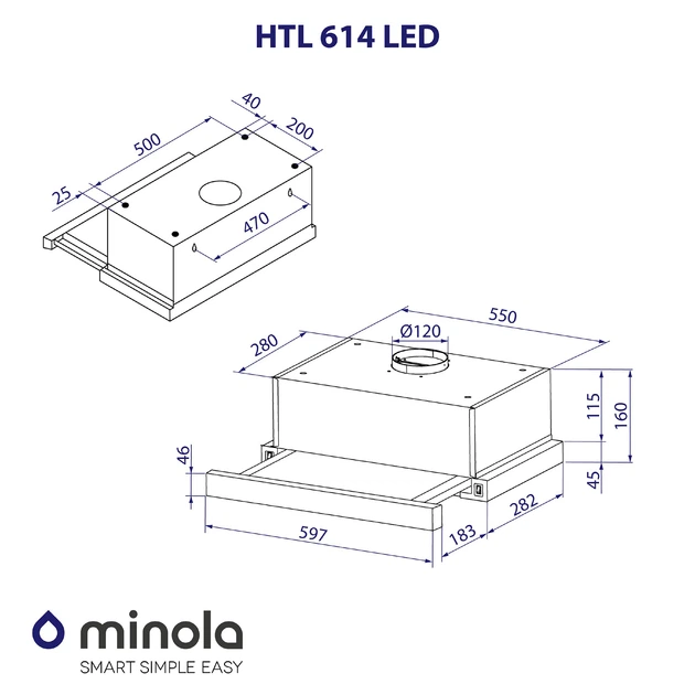 Вытяжка Minola HTL 614 WH LED - изображение 9