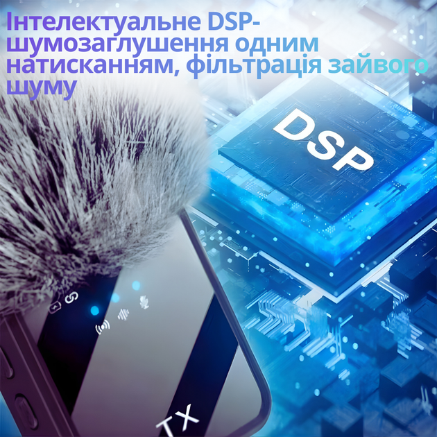 Мікрофони ONELEADER F11-2 бездротові петличні з шумозаглушенням - зображення 6