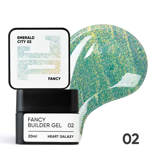 Білдер-гель з ефектом хамелеону Fancy Builder Gel Jerden Proff №02 Emerald City 20 мл - Фото 1 Білдер-гель з ефектом хамелеону Fancy Builder Gel Jerden Proff №02 Emerald City 20 мл - изображение 1