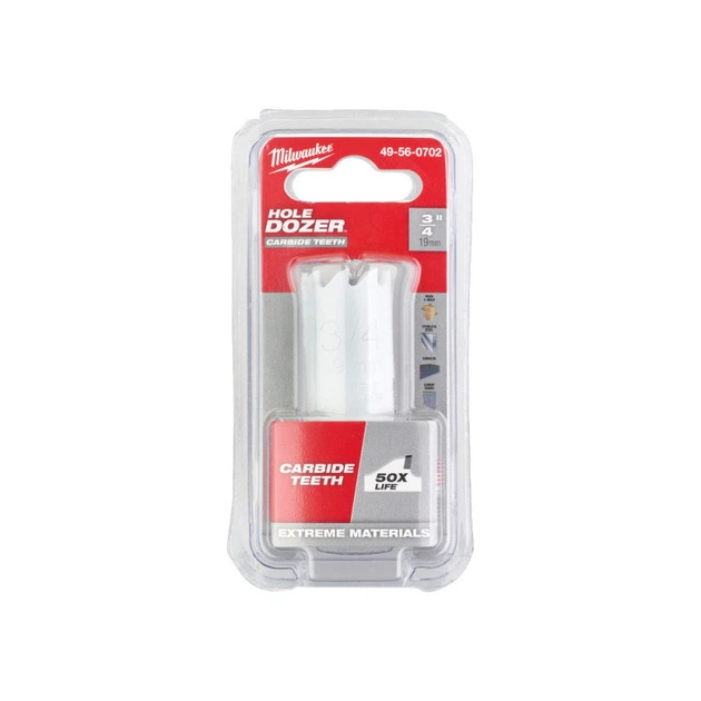 Коронка Bi-Metal Carbide MILWAUKEE, диаметр 19мм - изображение 2