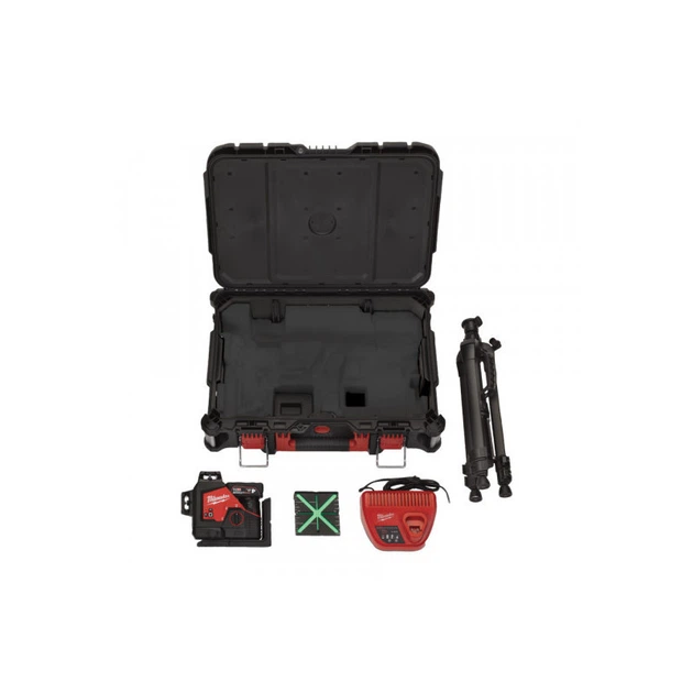 Нивелир 3D лазерный аккумуляторный MILWAUKEE, M12 3PLSKIT-401P (360 градусов, зеленый луч) (зарядное устройство С12 С, 1 аккумул - изображение 2