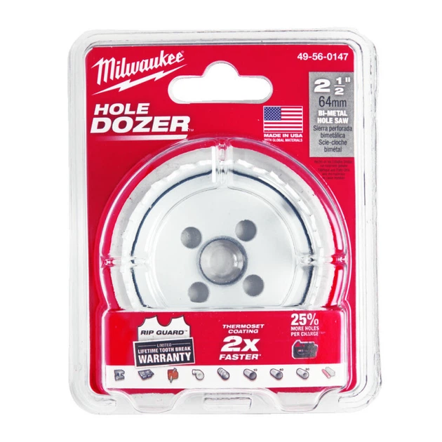 Коронка Bi-Metal HOLE DOZER MILWAUKEE (III) Ø64мм - изображение 2