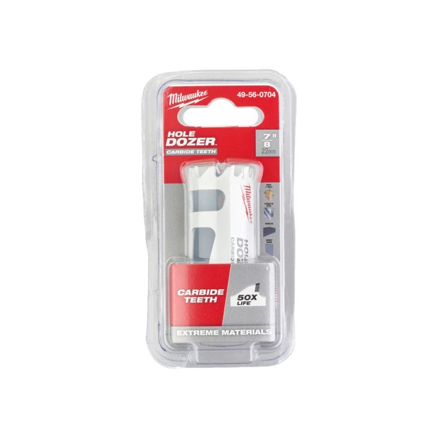 Коронка Bi-Metal Carbide MILWAUKEE, диаметр 22мм - изображение 2