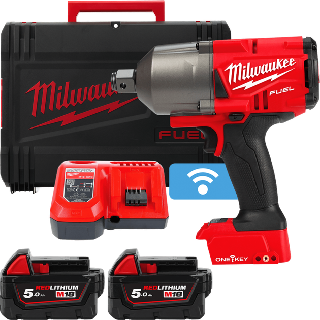 Гайковерт акумуляторний безщітковий 3/4'' MILWAUKEE, M18 ONEFHIWF34-502X, 2034Нм, з кільцем (зарядний пристрій M12-18 FC, 2 - Фото 1 Гайковерт акумуляторний безщітковий 3/4'' MILWAUKEE, M18 ONEFHIWF34-502X, 2034Нм, з кільцем (зарядний пристрій M12-18 FC, 2 - зображення 1