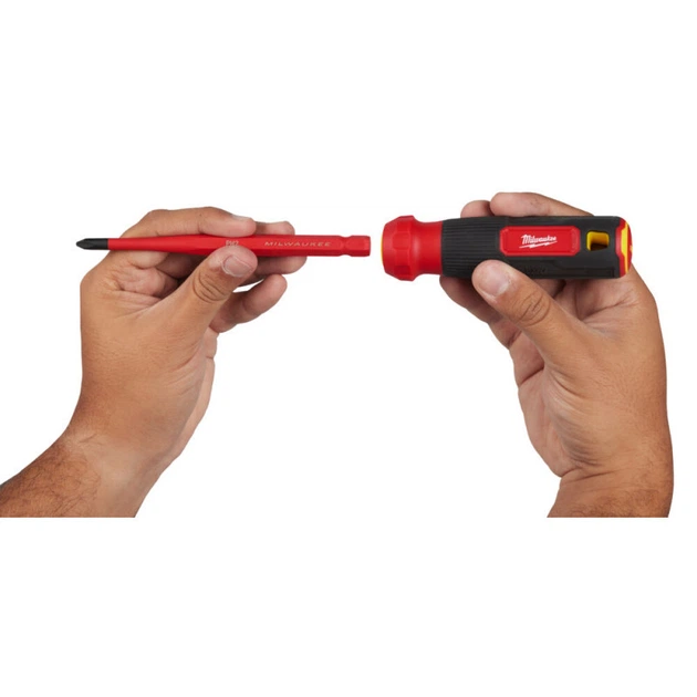 Набір викруток прецезійних ізольованих VDE MILWAUKEE 4-в-1 (рух VDE + 4 біти TORX VDE, текстильний чохол) - Фото 3 Набір викруток прецезійних ізольованих VDE MILWAUKEE 4-в-1 (рух VDE + 4 біти TORX VDE, текстильний чохол) - зображення 3
