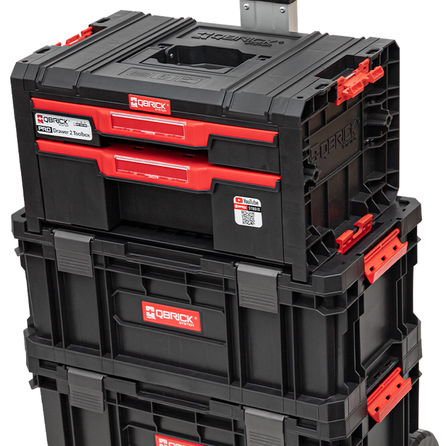 Ящик для інструментів QBRICK SYSTEM TWO TOOLBOX Alu VARIO 560 x 320 x 240 - зображення 3