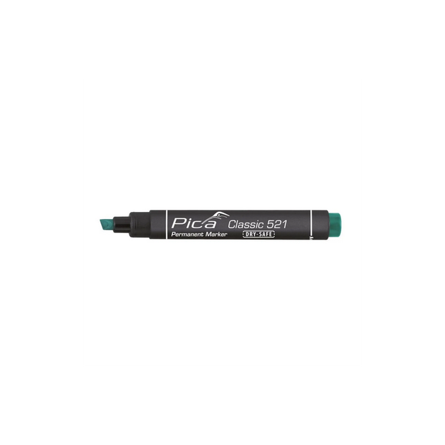 Маркер перманентный Pica 521/36 Classic Permanent Marker Chisel tip, с скошеным носиком, зеленый - Фото 1 Маркер перманентный Pica 521/36 Classic Permanent Marker Chisel tip, с скошеным носиком, зеленый - изображение 1