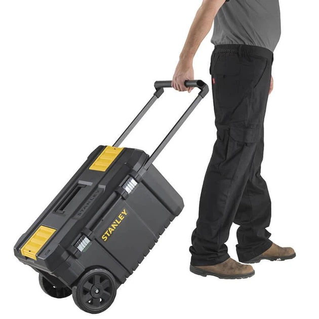 Скринька великого об'єму ESSENTIAL CHEST, розміри 665x404x344 мм, з колесами STANLEY STST1-80150 - зображення 5