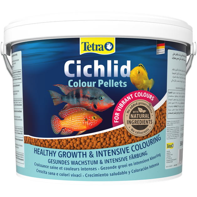 Корм Tetra Cichlid Colour для всех этихлид для яркости окраса гранулы 10 л/3,6 кг - Фото 1 Корм Tetra Cichlid Colour для всех этихлид для яркости окраса гранулы 10 л/3,6 кг - изображение 1