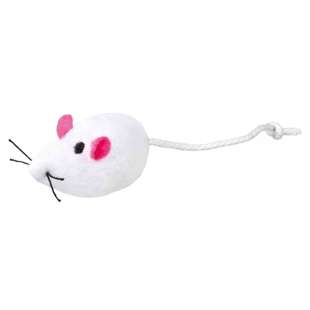 Игрушка Trixie для котов Мышка меховая с колокольчиком и кошачьей м_ятой 4 см - изображение 3