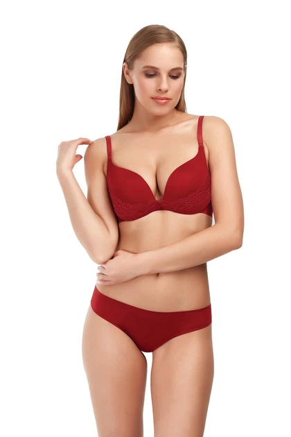 Бюстгальтер с уплотнённой чашкой Marc & Andre 80D Бордовый (75085) - Фото 2 Бюстгальтер с уплотнённой чашкой Marc & Andre 80D Бордовый (75085) - изображение 2