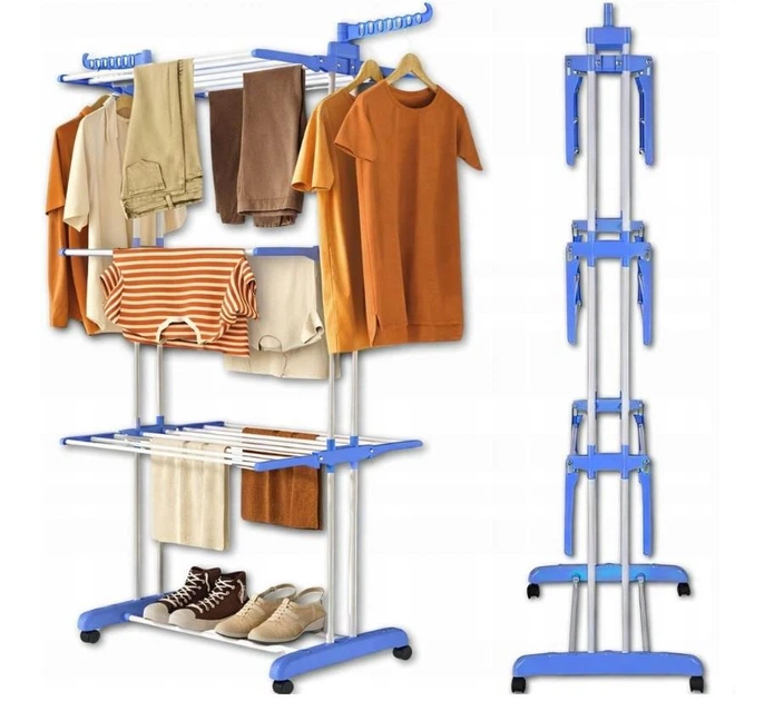 Сушилка для белья Garment Rack With Wheels 4-ярусная на колесах - Фото 1 Сушилка для белья Garment Rack With Wheels 4-ярусная на колесах - изображение 1