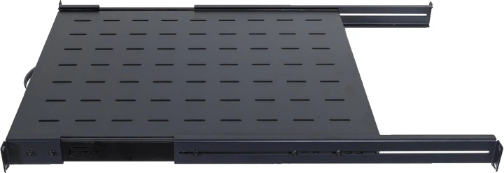 Półka wysuwana Getfort regulowana do szaf 19 cali 550-700mm Czarna (5903716300073) - obraz 2