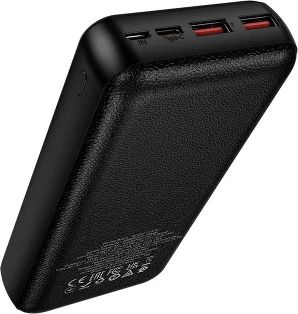Зовнішній акумулятор (Power Bank) Hoco J159A 22.5W 20000mAh LEDIndicator (PD3.0 QC3.0) 1C+2A Black (44301) - Фото 3 Зовнішній акумулятор (Power Bank) Hoco J159A 22.5W 20000mAh LEDIndicator (PD3.0 QC3.0) 1C+2A Black (44301) - зображення 3