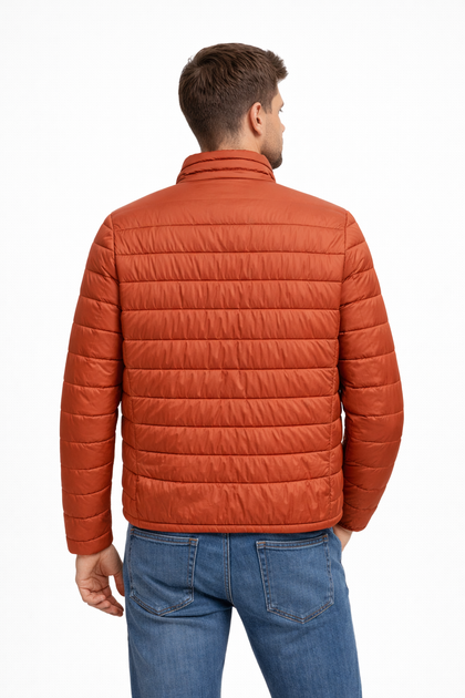 Демисезонная мужская куртка без капюшона Matalan размер XL терракотовая 26127489 - изображение 2