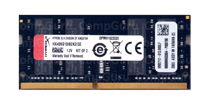 Оперативная память для ноутбука Kingston HyperX Impact DDR4 16GB 2666MHz SO-DIMM PC4-2666 (HX426S15IB2/16) - изображение 2