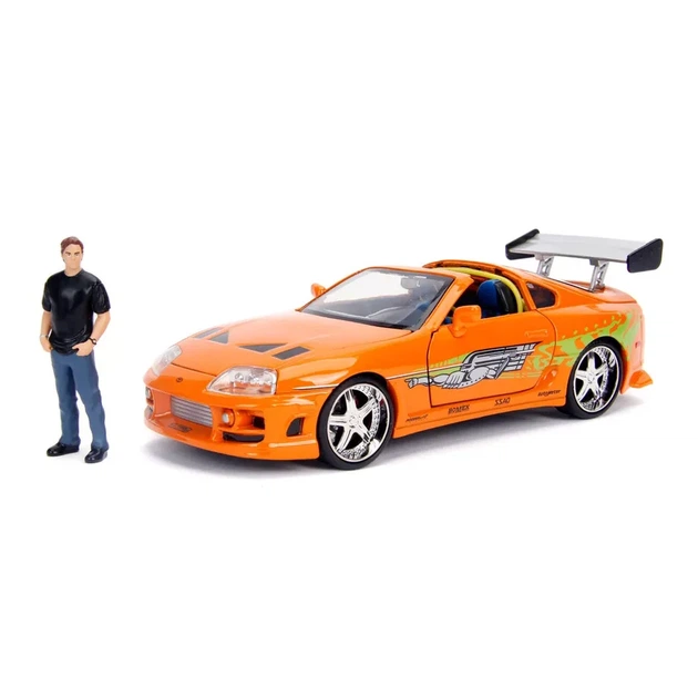 1995 Toyota Supra ダイキャスト ミニカー Машина металлическая JADA Форсаж Тойота Супра (1995) с фигуркой