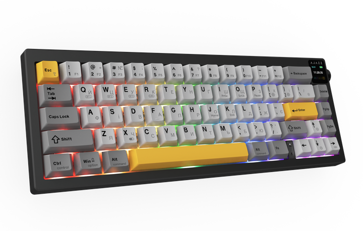 Беспроводная механическая клавиатура Ajazz AK650 Flying Fish Switch - Black (AK650-FF-BGY) - Фото 5 Беспроводная механическая клавиатура Ajazz AK650 Flying Fish Switch - Black (AK650-FF-BGY) - изображение 5