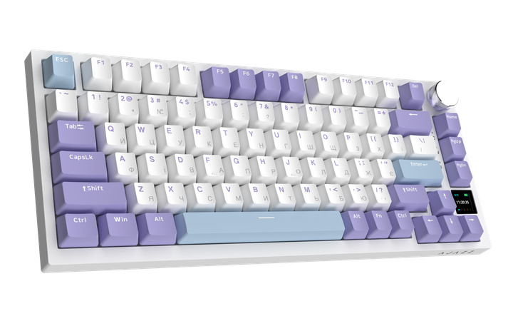 Беспроводная механическая клавиатура Ajazz AK820 PRO 75% Gift Switch White RGB (AK820PRO-G-PWB) - Фото 6 Беспроводная механическая клавиатура Ajazz AK820 PRO 75% Gift Switch White RGB (AK820PRO-G-PWB) - изображение 6