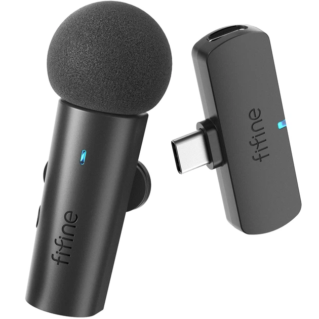 Беспроводной петличный микрофон Fifine M6 - Фото 1 Беспроводной петличный микрофон Fifine M6 - изображение 1