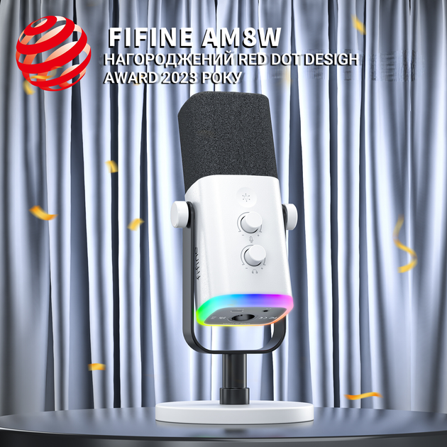USB микрофон Fifine AM8W - Фото 7 USB микрофон Fifine AM8W - изображение 7