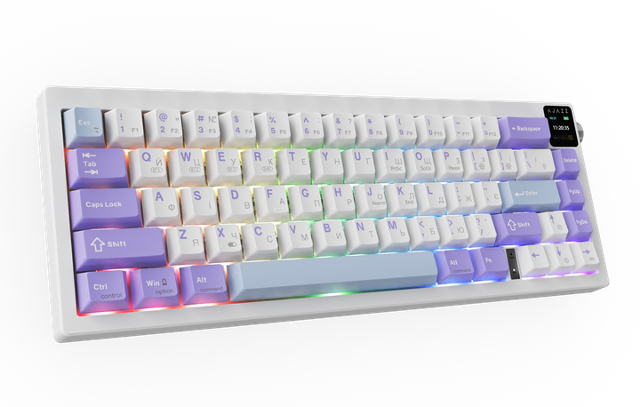 Бездротова механічна клавіатура Ajazz AK650 Flying Fish Switch - Purple (AK650-FF-PWB) - зображення 5