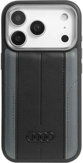 Etui plecki Audi A6 Synthetic Leather MagSafe do Apple iPhone 17 Pro Black (AU-TPUPCMIP17P-A6/D1-BK) - obraz 1