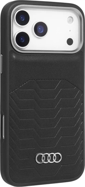 Etui plecki Audi GT Synthetic Leather MagSafe do Apple iPhone 17 Pro Max Black (AU-TPUPCMIP17PM-GT/D3-BK) - obraz 2