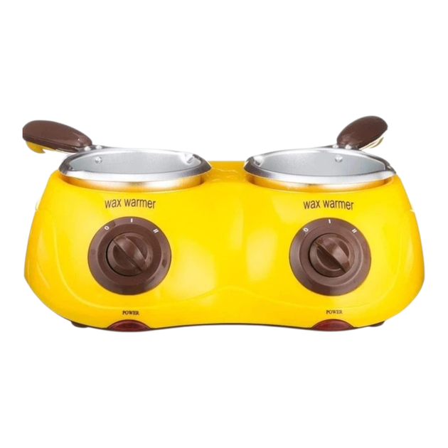 Двойной баночный воскоплав Wax Warmer Mini желтый без крышек, 2 по 240 мл - Фото 3 Двойной баночный воскоплав Wax Warmer Mini желтый без крышек, 2 по 240 мл - изображение 3