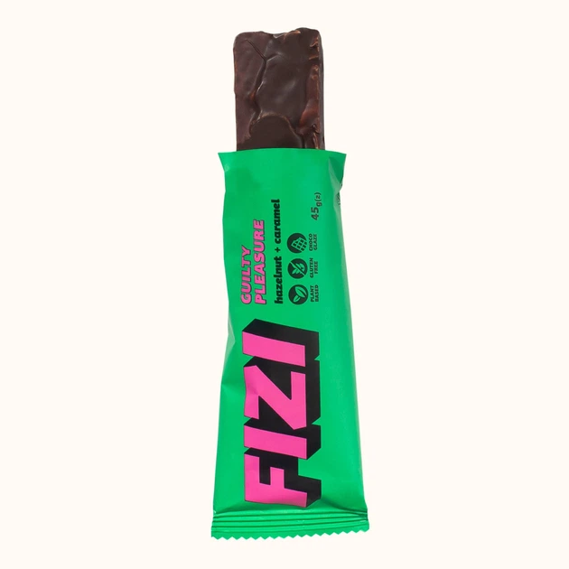 Шоколадный батончик без глютена FIZI Hazelnut caramel 45 г х 10 шт Веган (4820262540016) - изображение 3