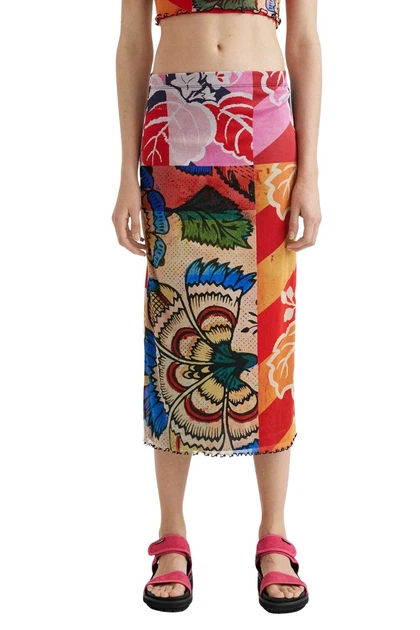 Жіноча спідниця міді із візерунком Desigual x Christian Lacroix Bell S 22SWFKX1/9019 (S) - Фото 1 Жіноча спідниця міді із візерунком Desigual x Christian Lacroix Bell S 22SWFKX1/9019 (S) - зображення 1
