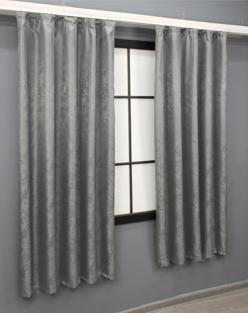Комплект коротких штор VR-Textil Жаккард Мрамор Al1 № 1015ш Графитовый 130х170 см 2 шт (35-0208) - Фото 3 Комплект коротких штор VR-Textil Жаккард Мрамор Al1 № 1015ш Графитовый 130х170 см 2 шт (35-0208) - изображение 3