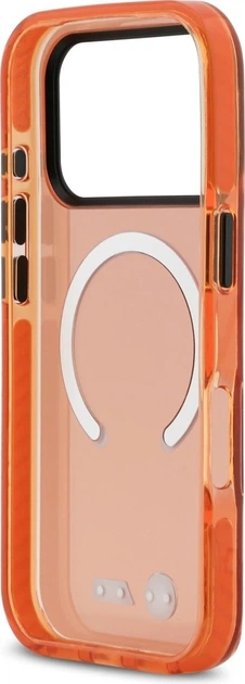 Etui plecki BMW M IML Shockproof Metal Logos MagSafe do Apple iPhone 17 Pro Orange (BMHMP17L25HSMLKO) - obraz 7