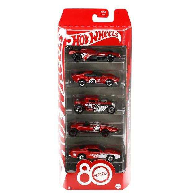 Набор машинок Hot Wheels 80 лет драйва Mattel 5в1 (JGK08
